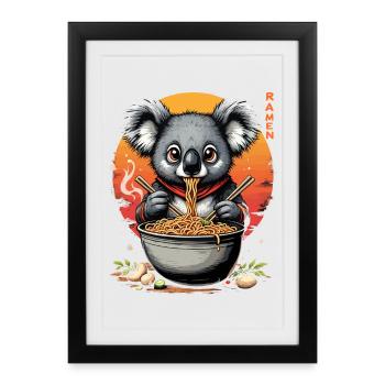 Koala Ramen Master - Framed poster (27 × 37 cm) - black - Front