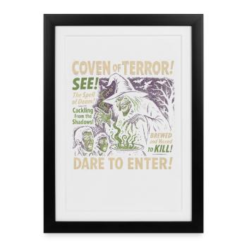 Coven of Terror Witch Movie Poster Halloween - Framed poster (27 × 37 cm) - black - Front