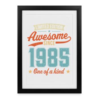 Génial depuis 1985 - Affiche encadrée (27 × 37 cm) - noir - Devant