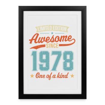 Awesome Since 1978 - Framed poster (27 × 37 cm) - black - Front
