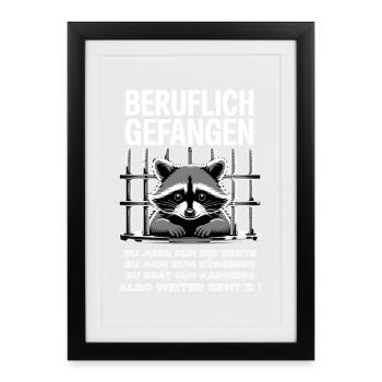 Bureau et collègues de travail Travailleurs Travail amusant - Affiche encadrée (27 × 37 cm) - noir - Devant