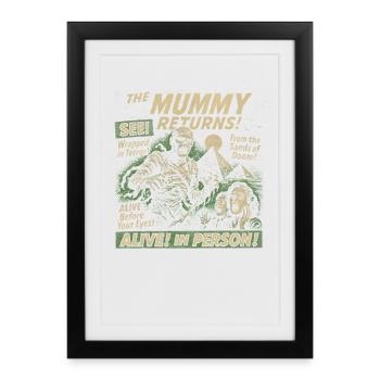 The Mummy Returns Movie Poster Vintage Hallowee - Framed poster (27 × 37 cm) - black - Front