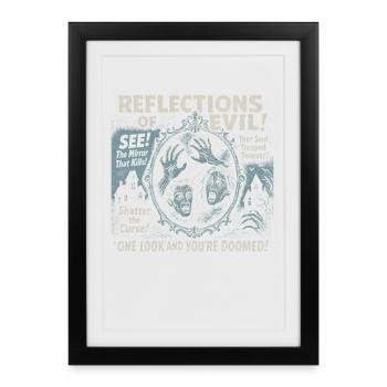 Reflections Of Evil Mirror Filmplakat Halloween - Gerahmtes Poster (27 × 37 cm) - Schwarz - Vorne