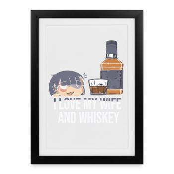 Whiskey Saying Whiskey Drinker Whiskey Lovers - Framed poster (27 × 37 cm) - black - Front