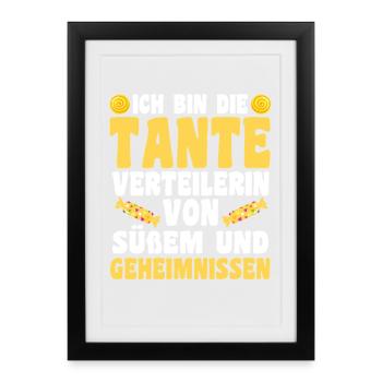 Nièce motif familial - Affiche encadrée (27 × 37 cm) - noir - Devant