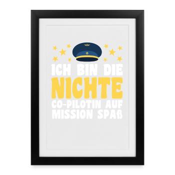 Motif familial neveu - Affiche encadrée (27 × 37 cm) - noir - Devant