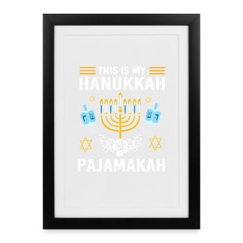 Hanukkah Chanukkah Hanukah - Framed poster (27 × 37 cm) - black - Front
