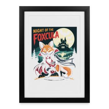 Fox Night at the Castle with Vampires - Framed poster (27 × 37 cm) - black - Front