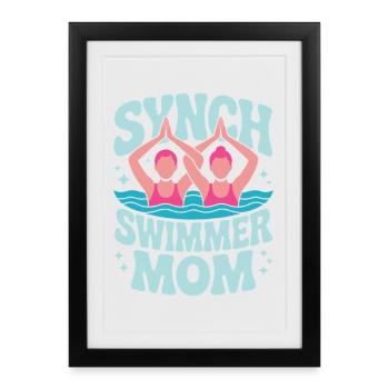 Natation synchronisée Natation artistique Sports nautiques - Affiche encadrée (27 × 37 cm) - noir - Devant