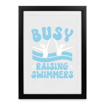 Natation synchronisée Natation artistique Sports nautiques - Affiche encadrée (27 × 37 cm) - noir - Devant