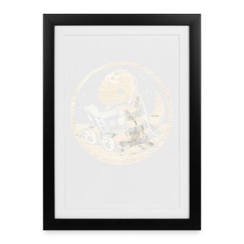 Dinosaure de lecture confortable - Affiche encadrée (27 × 37 cm) - noir - Devant