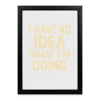 Staying immersed in joy - Framed poster (27 × 37 cm) - black - Front