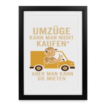 Removals: you can rent them - Framed poster (27 × 37 cm) - black - Front