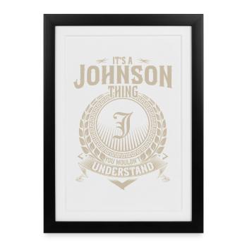 T-shirt Johnson Thing Crest - Affiche encadrée (27 × 37 cm) - noir - Devant
