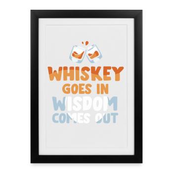 Whiskey Saying Whiskey Drinker Whiskey Lovers - Framed poster (27 × 37 cm) - black - Front