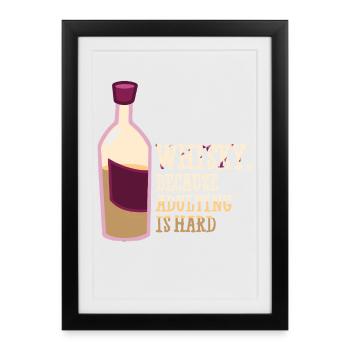Whiskey Saying Whiskey Drinker Whiskey Lovers - Framed poster (27 × 37 cm) - black - Front