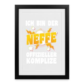 Motif familial neveu - Affiche encadrée (27 × 37 cm) - noir - Devant