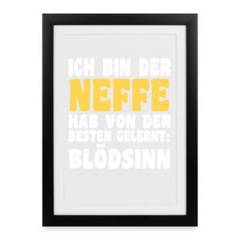 Motif familial neveu - Affiche encadrée (27 × 37 cm) - noir - Devant