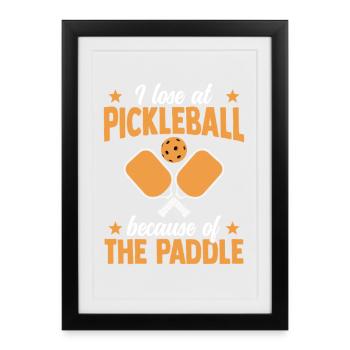 Pickleball Perdre Excuses Raquette de Paddleball - Affiche encadrée (27 × 37 cm) - noir - Devant