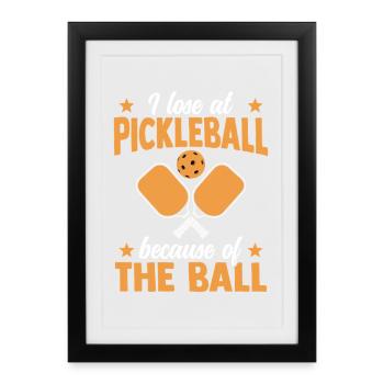 Je perds au pickleball à cause de la balle - Affiche encadrée (27 × 37 cm) - noir - Devant