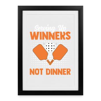 Play Pickleball Paddleball Player Gift - Framed poster (27 × 37 cm) - black - Front