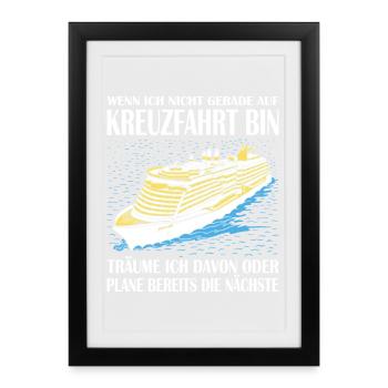 Funny Cruise Sayings Outfits Holiday - Framed poster (27 × 37 cm) - black - Front