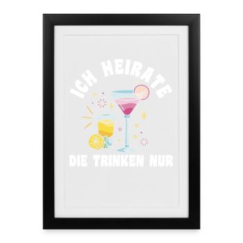 Bachelor Party Team Bride Hen Party - Framed poster (27 × 37 cm) - black - Front
