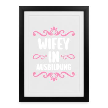 Enterrement de vie de garçon Équipe Mariée Enterrement de vie de jeune fille - Affiche encadrée (27 × 37 cm) - noir - Devant