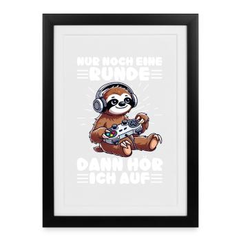 Just one more round then I'll stop sloth - Framed poster (27 × 37 cm) - black - Front