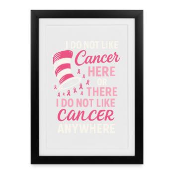 Je n’aime pas le cancer ici ou là - Affiche encadrée (27 × 37 cm) - noir - Devant