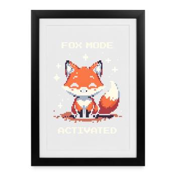 Mode renard activé | Shifter - Affiche encadrée (27 × 37 cm) - noir - Devant