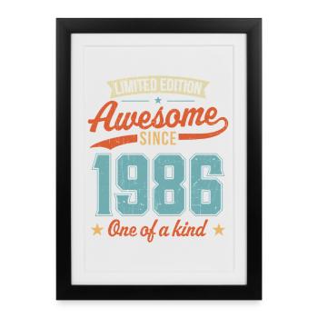 Awesome Since 1986 - Framed poster (27 × 37 cm) - black - Front