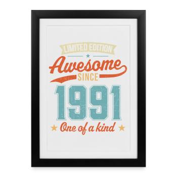Awesome Since 1991 - Framed poster (27 × 37 cm) - black - Front