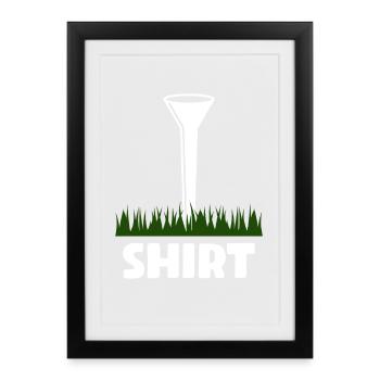 Golfer Golf Golfing - Framed poster (27 × 37 cm) - black - Front