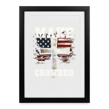 Make Heaven Bonded Cross Flag Design - Affiche encadrée (27 × 37 cm) - noir - Devant