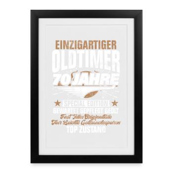 70th Birthday Celebration Fun 70th Anniversary Celebration - Framed poster (27 × 37 cm) - black - Front