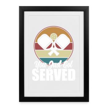 Retro Pickleball - Framed poster (27 × 37 cm) - black - Front