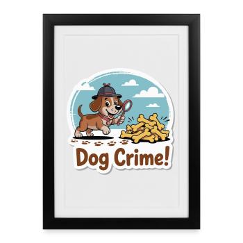 Dog Detective and Bones - Framed poster (27 × 37 cm) - black - Front