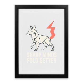 Origami Club Gift Simplicity To A - Framed poster (27 × 37 cm) - black - Front