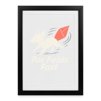 Origami Club Gift Simplicity To A - Framed poster (27 × 37 cm) - black - Front
