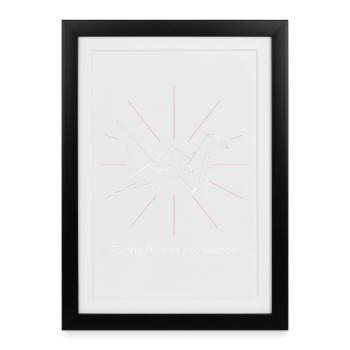Origami Club Gift Simplicity To A - Framed poster (27 × 37 cm) - black - Front