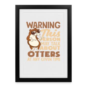 Cadeau d’amoureux de la loutre de mer - Affiche encadrée (27 × 37 cm) - noir - Devant