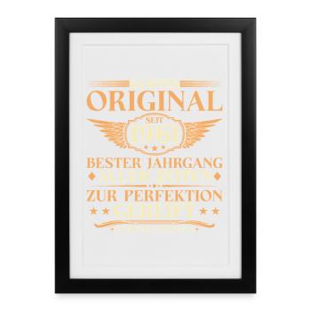 65th Birthday Vintage Original 1961 Vintage - Framed poster (27 × 37 cm) - black - Front