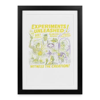 Experiments Unleashed Lab Movie Poster Halloween - Framed poster (27 × 37 cm) - black - Front