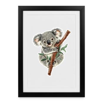Koala - Framed poster (27 × 37 cm) - black - Front