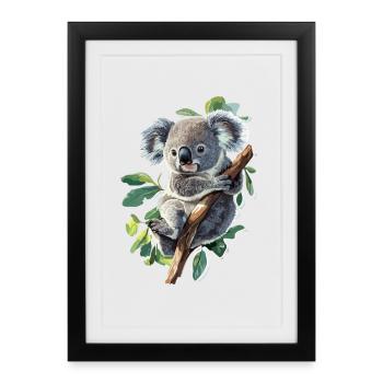 Koala - Affiche encadrée (27 × 37 cm) - noir - Devant