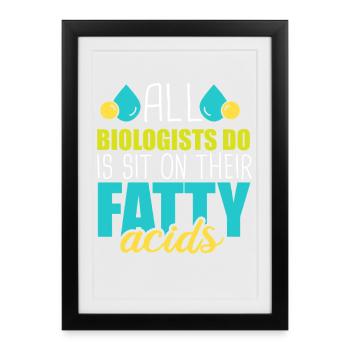 Professeur de biologie Biologiste Biologiste en microbiologie - Affiche encadrée (27 × 37 cm) - noir - Devant