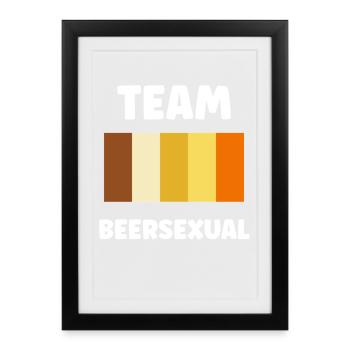 Team Beersexual Palette Tee - Framed poster (27 × 37 cm) - black - Front