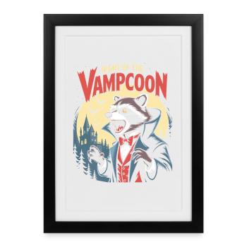 Vampcoon Nightball Raccoon - Framed poster (27 × 37 cm) - black - Front