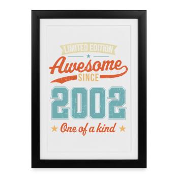 Génial depuis 2002 - Affiche encadrée (27 × 37 cm) - noir - Devant